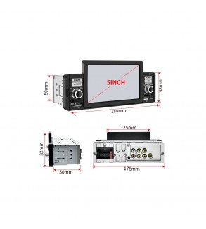 Radio MP3, MP5 Video Player 1DIN  cu bluetooth si mirrorlink  7inch  12V  Cod: 530MP5