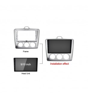 Rama Navigatie 9" cu cablaj si canbus  compatibila  Ford Focus II 2004-2011 ( AC Manual ) Cod: NV3054- GR1