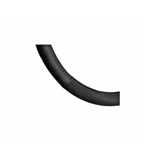 Husa volan imitatie piele si alcantara , Marimea M, culoare negru+cusatura  rosie  Cod: WK-1014