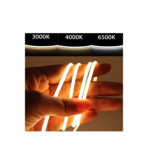 Banda LED COB latime 8mm 12V , alb rece , 5 metri ,12W-metru  Cod: HH-C580 - Rosu: HH-C580R