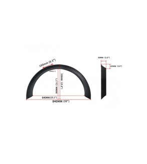 Set protectie aripa universal Overfender culoare Negru Mat  Cod: HH-UNIV-034