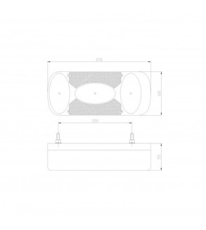 Lampa spate 215X100, 5 functii, cu ceata, stanga, Fristom Cod: MD-036 L