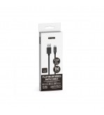 Cablu de date Micro USB, V-TAC, Seria Silver, Negru, 1m Cod: VT-5331