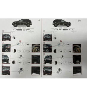 Set 12 protectii aripa si usa + 2 protectii pentru compatibilitate cu sau fara senzori Dacia Duster II 2018-> Cod: DD2018-1