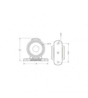 Lampa gabarit laterala LED NEON   Rosu - Portocaliu   12-24V  Cod: 202017- SK