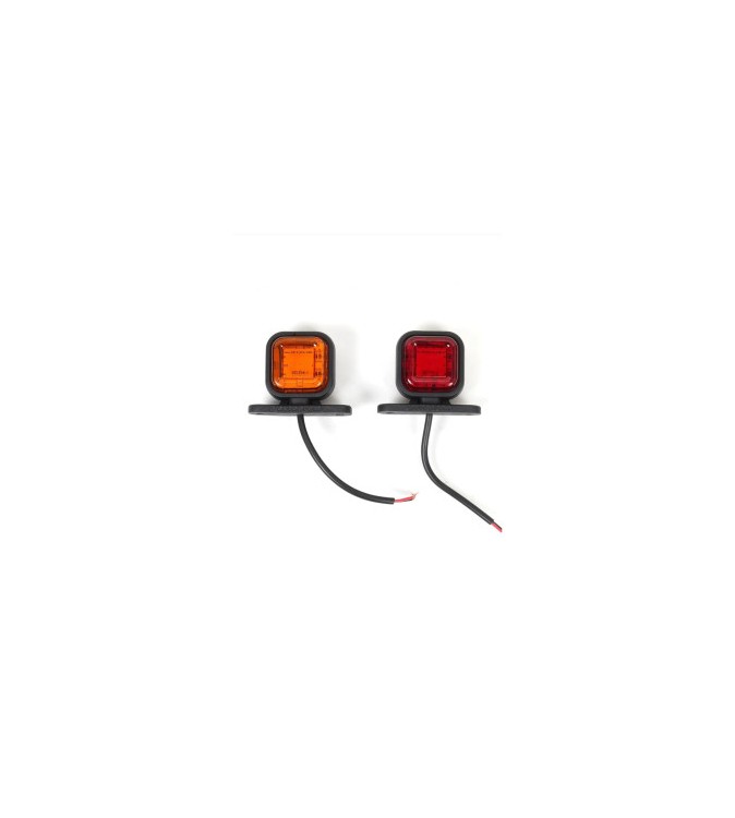 Lampa gabarit patrata LED  tip neon  portocalie si rosie  12V-24V  Cod: 202204