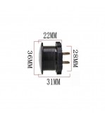 Voltmetru 12-24V -5-30V cu LED Rosu  Cod: DS400B