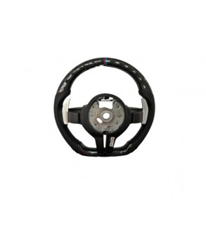 Volan sport piele si carbon compatibil cu modelele BMW Seria 5  F10,F11,F07 Seria 6 F06,F12,F13 Seria 7 F01,F02 Cod: OCH-06
