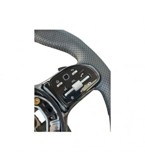 Volan sport piele perforata si carbon compatibil cu modelele Mercedes  2010-2021  Produs compatibil - nu este OEM Cod: OCH-14