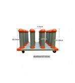 Stand de depozitare pentru role folie-autocolant, capacitate 16 role, dimensiune 57x57cm Cod: DP-1657
