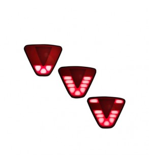 Lampa pozitie si stop frana LED F1  Lumina neon Rosie cu joc de lumini  12V Cod:  ZC-METR1