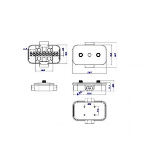 Cutie conexiune fire pentru remorca cu 4 pozitii Cod: CH12118-4