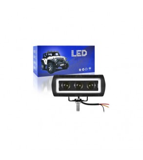 Proiector LED cu angel eyes  DRL alb  1000lm Cod: ZC-3WYB