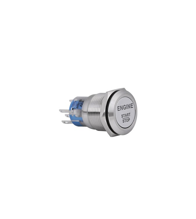 Buton cu Led  din aluminiu 12V , 19mm Cod: TLB241