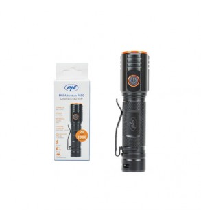 Lanterna PNI Adventure F650 cu LED 20W, 2000lm, din aluminiu, IPX6, acumulator inclus, incarcare prin USB tip C