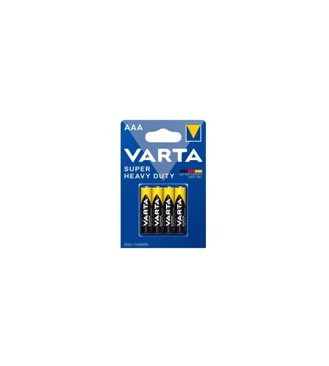 Set 4 baterii Varta AAA R3 Zinc-Carbon Super Heavy Duty Cod: 676187