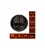 Panou LED tip emoticon zambaret , programabil, cu afisaje personalizabile controlate din telecomanda 12 gesturi Cod: FS-1804
