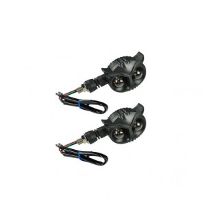 Semnalizare moto 12V cu functie de lumina de zi alba si semnalizare galbena Cod: ZC-MOTOY