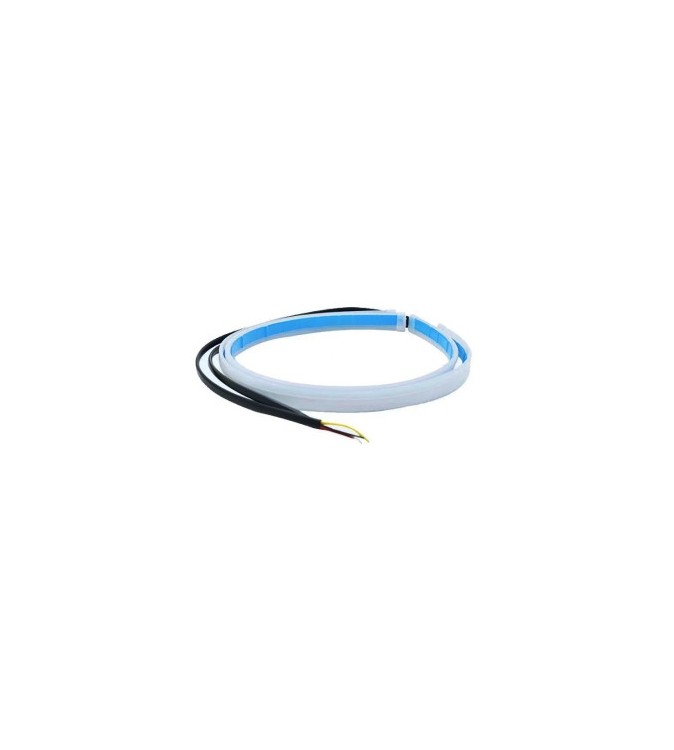 Set banda DRL LED lumina alba si semnalizare dinamica galbena 60cm 12V Cod: ZC05