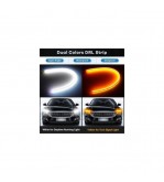 Set banda DRL LED lumina alba si semnalizare dinamica galbena 60cm 12V Cod: ZC05