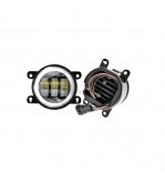 Proiector LED 30W 6500lm cu angel eyes lumina alb rece si  galben 12-24V Cod: ZC-FOGY1