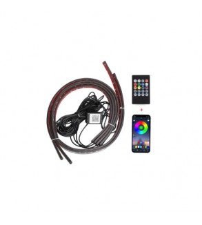 Kit banda  LED RGB Digital cu aplicatie BTT sub masina 12V Cod: ZC06