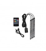 Kit interior LED 12 SMD RGB cu telecomanda si aplicatie BTT  22cm Cod: JS01-5V