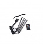 Kit interior LED 12 SMD RGB cu telecomanda si aplicatie BTT  22cm Cod: JS01-5V
