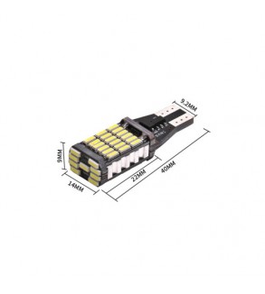 Bec T15 45SMD 4014 12V Canbus 600 lumen Lumina alba Cod: HH020