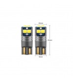 Bec T10 6SMD 3030 12V Canbus 400 lumen Lumina alba Cod: HH022