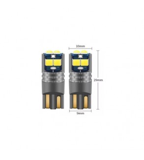 Bec T10 6SMD 3030 12V Canbus 400 lumen Lumina alba Cod: HH022
