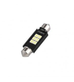 Bec sofit 36mm 6SMD 3030 12V  Canbus 300 lumen Lumina alba Cod: HH032