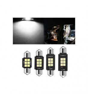 Bec sofit 36mm 6SMD 3030 12V  Canbus 300 lumen Lumina alba Cod: HH032