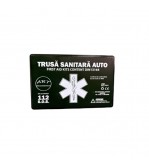 Kit siguranta auto complet  Trusa cutie Neagra  , 2x Triunghiuri, Stingator, Vesta, Geanta