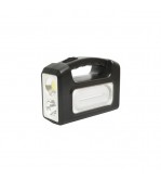Kit iluminat portabil LED cu 3 becuri-proiector, panou solar si baterie 6V, 4.5 Ah pentru pescuit camping GD-7COB Cod: DISLK19
