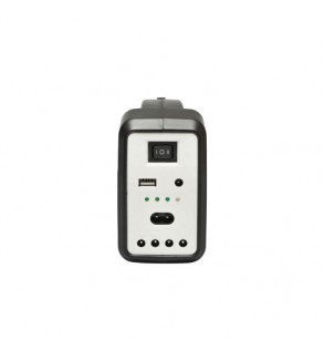Kit iluminat portabil LED cu 3 becuri-proiector, panou solar si baterie 6V, 4.5 Ah pentru pescuit camping GD-7COB Cod: DISLK19