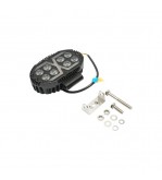 Proiector oval LED cu DRL 9-80V, 24W, alb-galben, carcasa aluminiu IP67 Breckner Germany Cod: DISPV95
