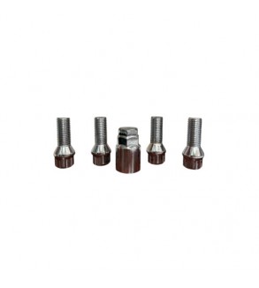 Set 4 prezoane antifurt roti forma conica M14x1.5 si  cheie