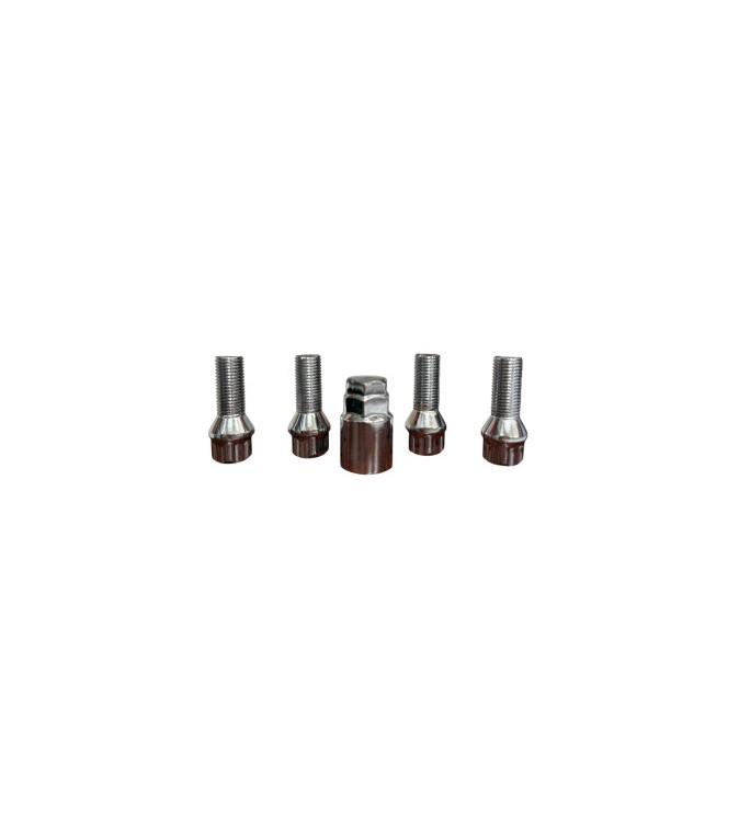 Set 4 prezoane antifurt roti forma conica M14x1.5 si cheie Set 4 prezoane antifurt roti forma conica M14x1.5 si cheie