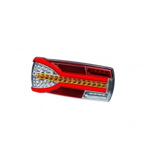 Lampa stop 305x132, 7 functii, ceata, mers inapoi, semnalizare dinamica, mufa 7 pini, stanga, incolor Cod: LZD 2302