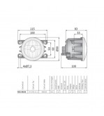 Proiector ceata FI90 HO5 compatibil Dacia Logan, Sandero,Duster  Cod: 46100