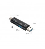 Cititor carduri memorie 5in1 USB, Tip C, Micro-USB MIV