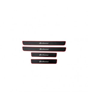 Set 4 ornamente protectie praguri  din cauciuc compatibil Logan III  Cod: PRGC001LG