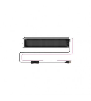Afisaj LED programabil Eyes Devil, control Bluetooth si telecomanda, USB 5V, 102x348mm  Cod: FST-EY2064