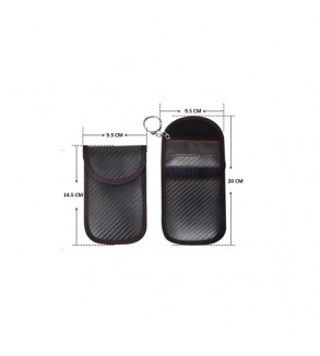 Husa cheie auto cu blocare frecventa radio, RFID Blocker, 14.5 x 9.5 cm, negru Cod: RAZ410