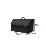 Organizator portbagaj auto premium din piele ecologica negru,55 x 30 x 30 cm Cod: RAZ451