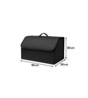 Organizator portbagaj auto premium din piele ecologica negru,55 x 30 x 30 cm Cod: RAZ451