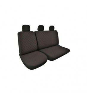 Huse Auto Textil  model romb 2+1 pentru Scaun Sofer + Bancheta Stanga   Cod: ART201TEX