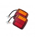 Set lampa spate LED 110x105 mm, 5 functii, iluminare numar, stanga-dreapta Cod: H5-363PC