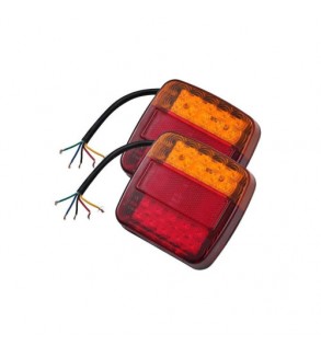 Set lampa spate LED 110x105 mm, 5 functii, iluminare numar, stanga-dreapta Cod: H5-363PC
